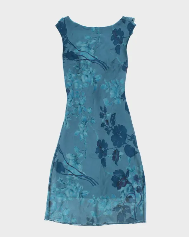 Vintage 90s La Belle Floral Cowl Back Dress - S sold by Rokit