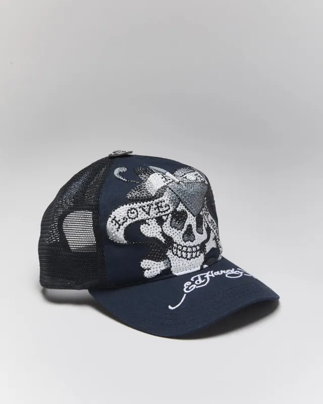 Vintage Y2K Ed Hardy Embroidered Trucker Cap - OS sold by Rokit