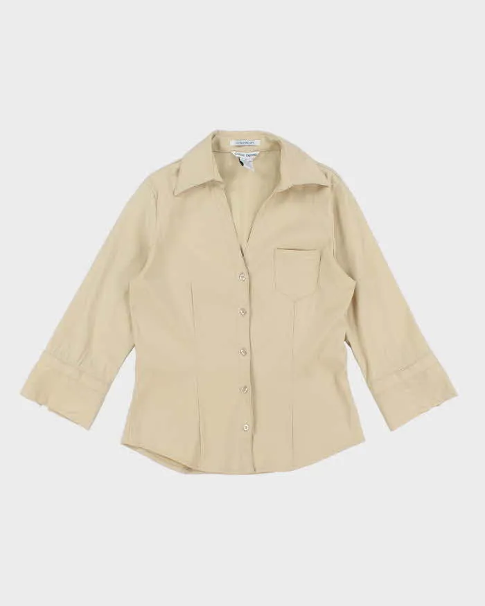 Vintage Y2k 00s Cotton Express Buckle Detail Blouse - S sold by Rokit