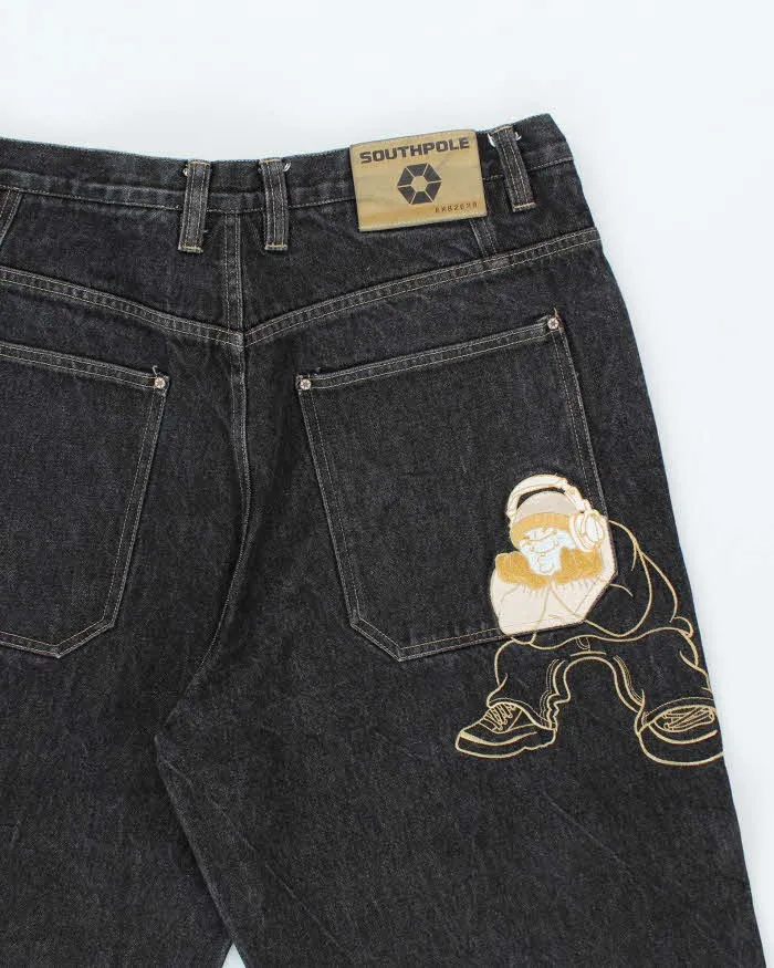 Vintage 2000's Southpole Embroidered Wide Leg Jeans - W36 L31 sold by Rokit product image thumbnail 4