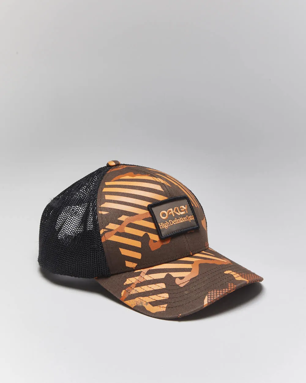 Vintage 2000's Oakley Orange Camo Trucker Cap - OS sold by Rokit