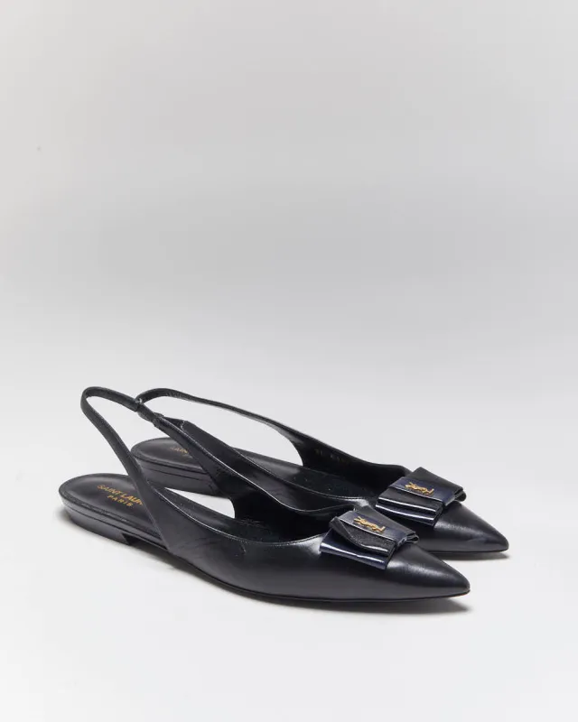 Vintage Yves Saint Laurent Sling Back Flats - UK8 sold by Rokit