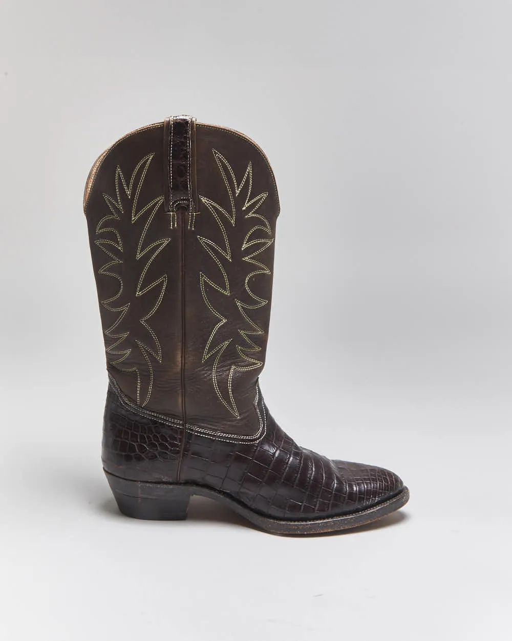 Vintage Brown Snakeskin Cowboy Boots - UK7 sold by Rokit product image thumbnail 2