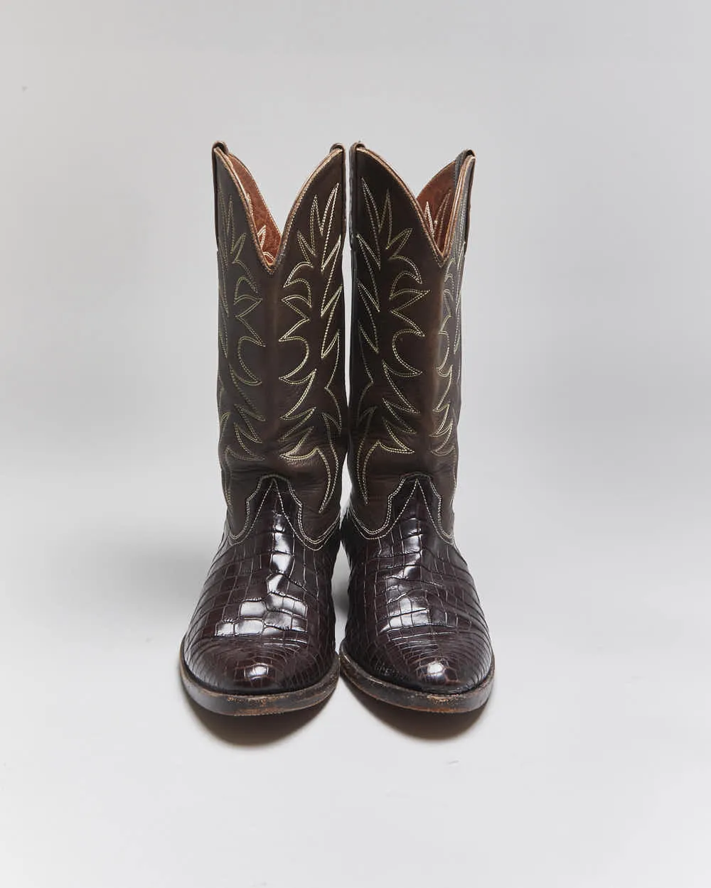 Vintage Brown Snakeskin Cowboy Boots - UK7 sold by Rokit product image thumbnail 3