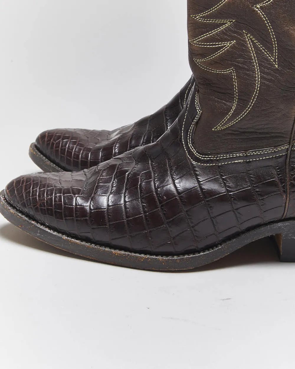 Vintage Brown Snakeskin Cowboy Boots - UK7 sold by Rokit product image thumbnail 5