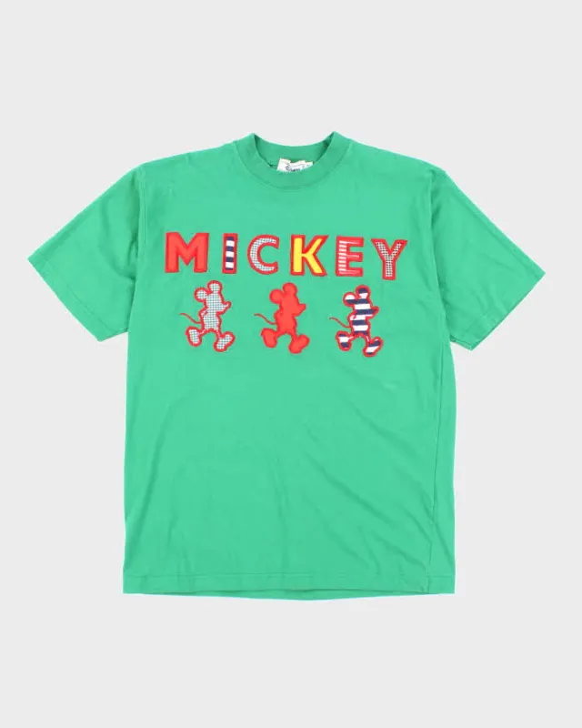 Vintage Disney Mickey Mouse Embroidered T-shirt - S sold by Rokit