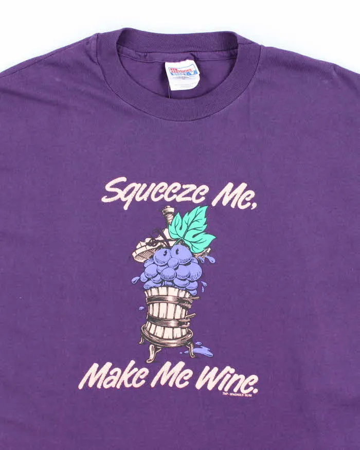Vintage 90s Squeeze Me, Make Me Wine Single Stitch T-shirt - XXL sold by Rokit product image thumbnail 3
