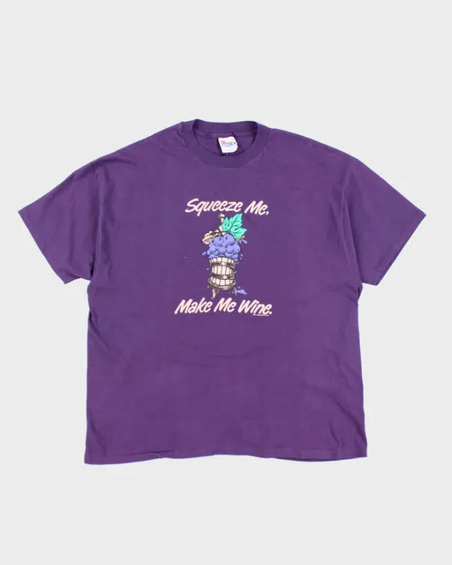 Vintage 90s Squeeze Me, Make Me Wine Single Stitch T-shirt - XXL sold by Rokit