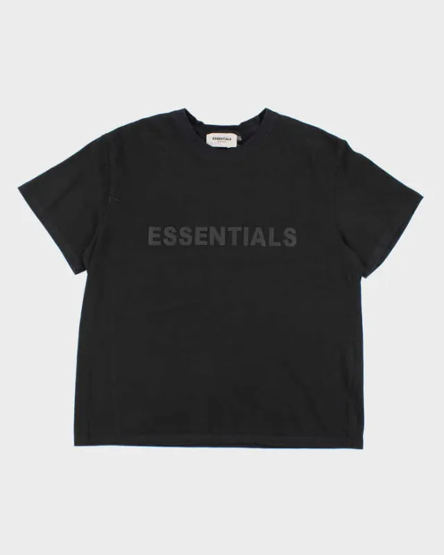 Essentials Black Short Sleeve T-shirt - L sold by Rokit