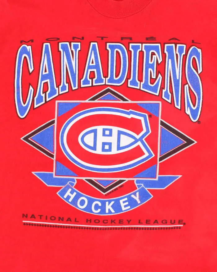 Vintage 90's Montreal Canadians Hockey Graphic T-Shirt - S sold by Rokit product image thumbnail 3
