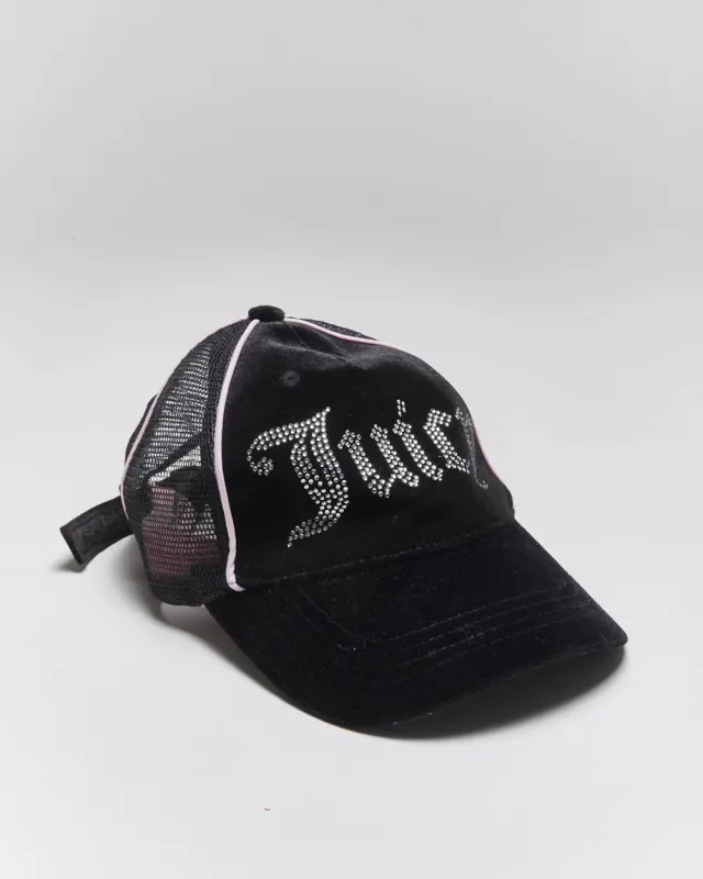 Vintage Y2K Juicy Couture Sequined Logo Trucker Cap - OS sold by Rokit