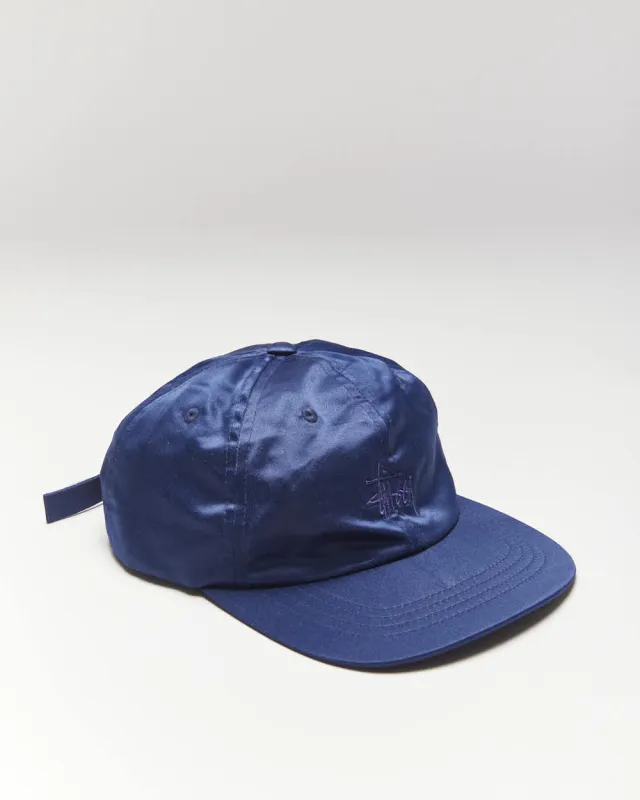 Vintage Stussy Satin Embroidered Logo Cap - OS made by Stussy
