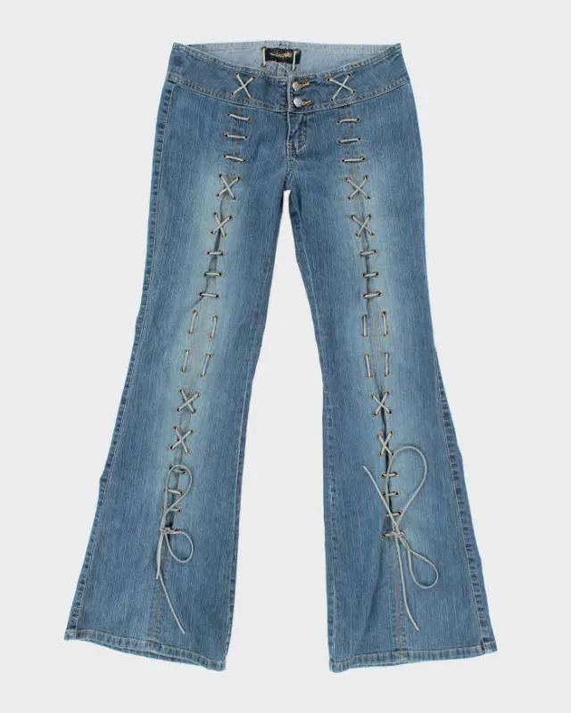 Vintage Y2k 00s Angels Lace-Up Jeans - W30 L31 made by Rokit