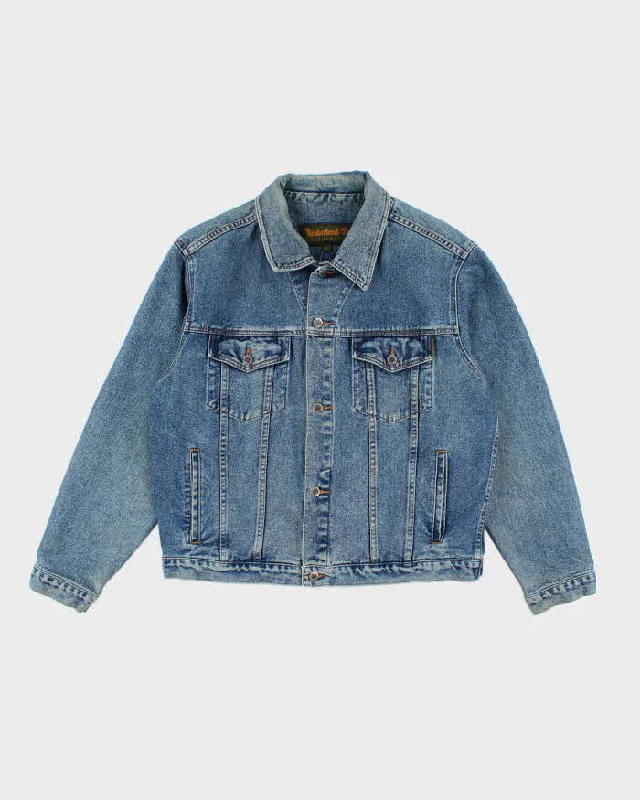 Vintage 2000's Timberland Heavyweight Dark Wash Denim Jacket - L sold by Rokit