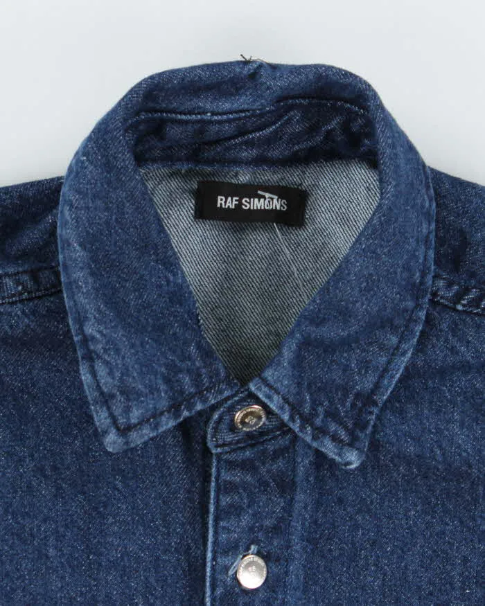 Vintage RAF Simons Dark Wash Button Up Denim Shirt - L sold by Rokit product image thumbnail 5