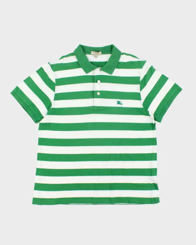 Vintage Burberry Striped Slim Fit Polo Shirt - XL sold by Rokit