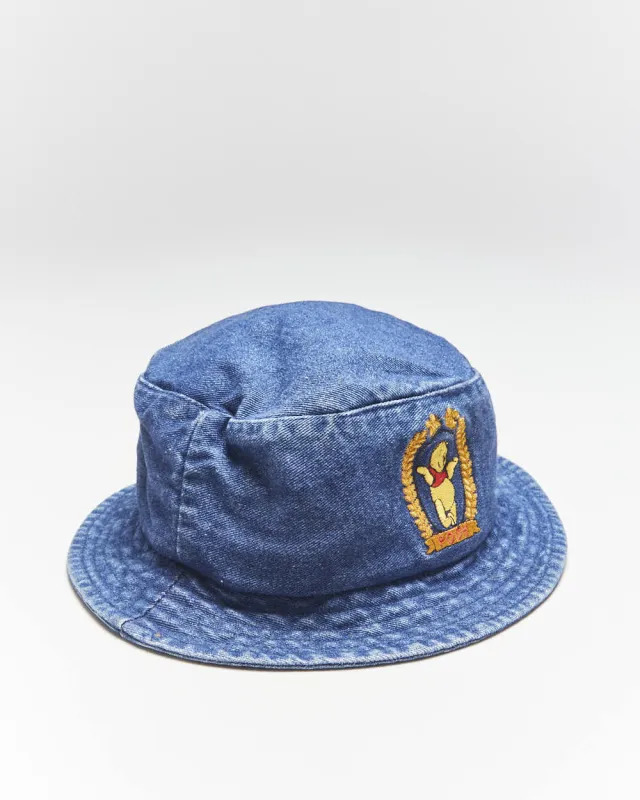 Vintage Winnie The Pooh Denim Bucket Hat - OS sold by Rokit