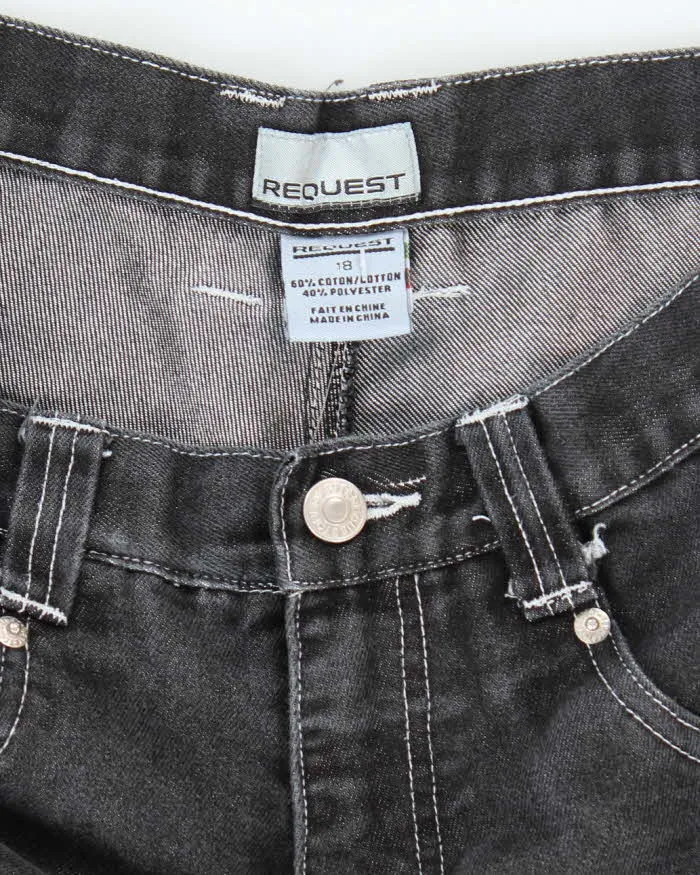 Vintage Y2K Request Wide Leg Grey Wash Jeans - W28 L28 sold by Rokit product image thumbnail 5