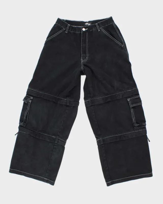 Vintage Y2K Extreme Zone Baggy Fit Dark Denim Cargo Jeans - W26 L27 sold by Rokit