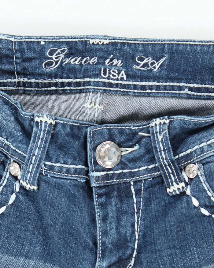 Vintage Y2k 00s Grace Rhinestone Bootcut Jeans - W28 L33 sold by Rokit product image thumbnail 5