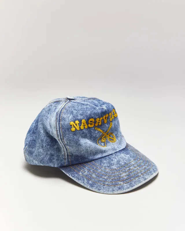 Vintage 90's Embroidered Nashville Denim Snapback - OS sold by Rokit