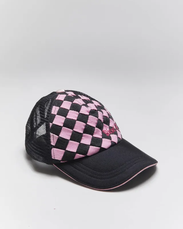 Vintage Y2K Diesel Checked Embroidered Logo Trucker Cap - OS sold by Rokit