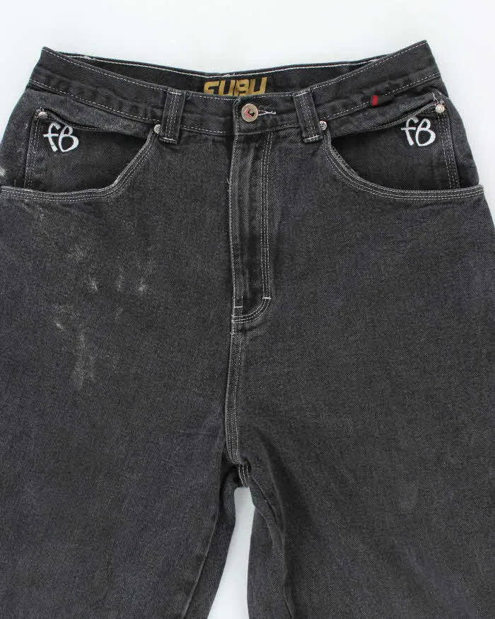 Vintage Y2K Fubu Wide Leg Embroidered Dark Wash Jeans - W30 L27 sold by Rokit product image thumbnail 3