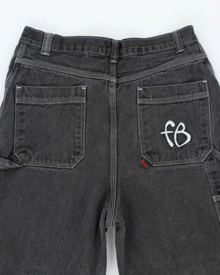 Vintage Y2K Fubu Wide Leg Embroidered Dark Wash Jeans - W30 L27 sold by Rokit product image thumbnail 4