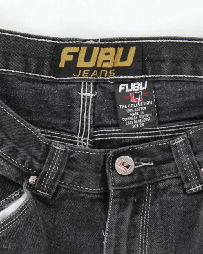 Vintage Y2K Fubu Wide Leg Embroidered Dark Wash Jeans - W30 L27 sold by Rokit product image thumbnail 5