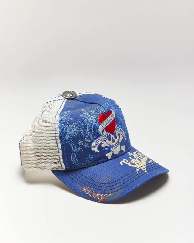 Vintage Y2K Ed Hardy Love Kills Embroidered Trucker Cap - OS sold by Rokit