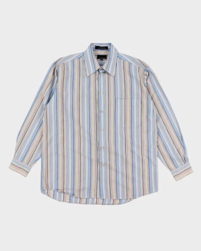 Y2k 00s Bill Blass Stripe Shirt - L sold by Rokit