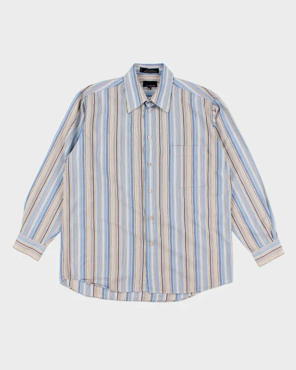 Y2k 00s Bill Blass Stripe Shirt - L sold by Rokit