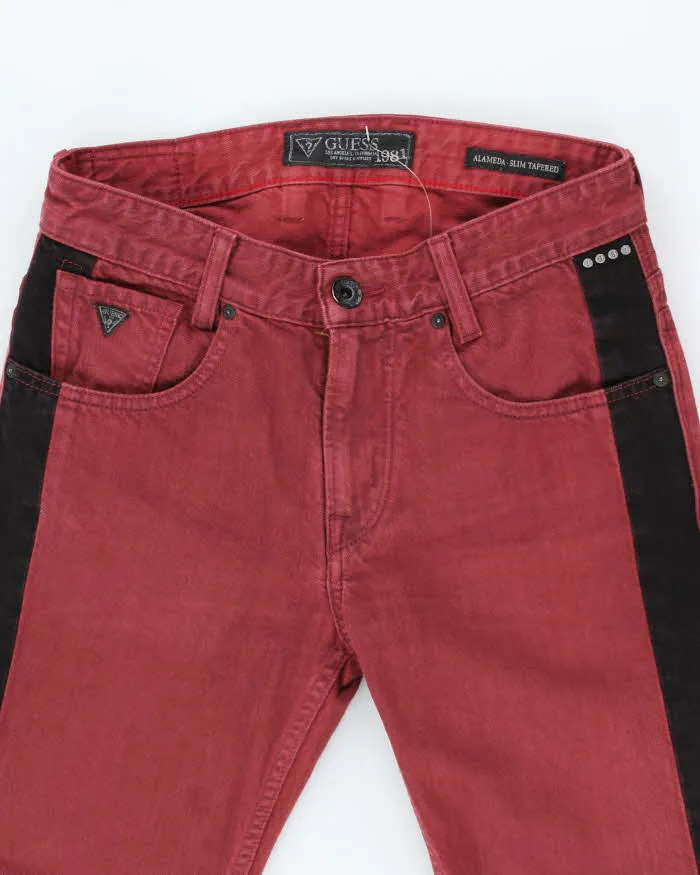 Vintage Y2K Guess Black Side Striped Straight Leg Jeans - W28 L32 sold by Rokit product image thumbnail 3