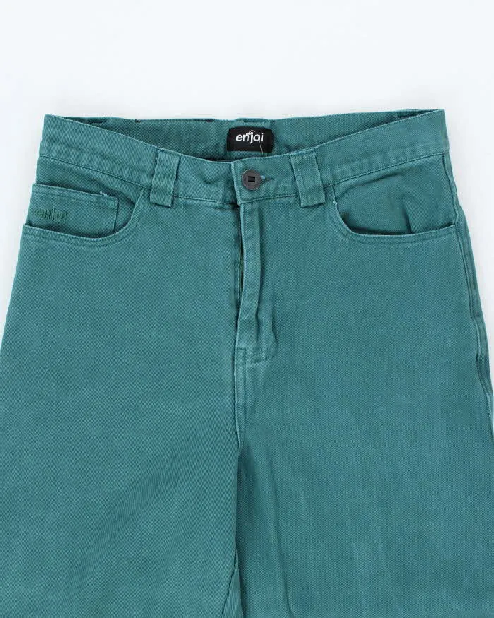 Vintage 2000's Enjoi Skateboards Wide Leg Green Denim Jeans - W32 L27 sold by Rokit product image thumbnail 3