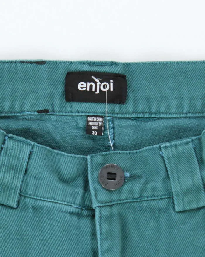 Vintage 2000's Enjoi Skateboards Wide Leg Green Denim Jeans - W32 L27 sold by Rokit product image thumbnail 5