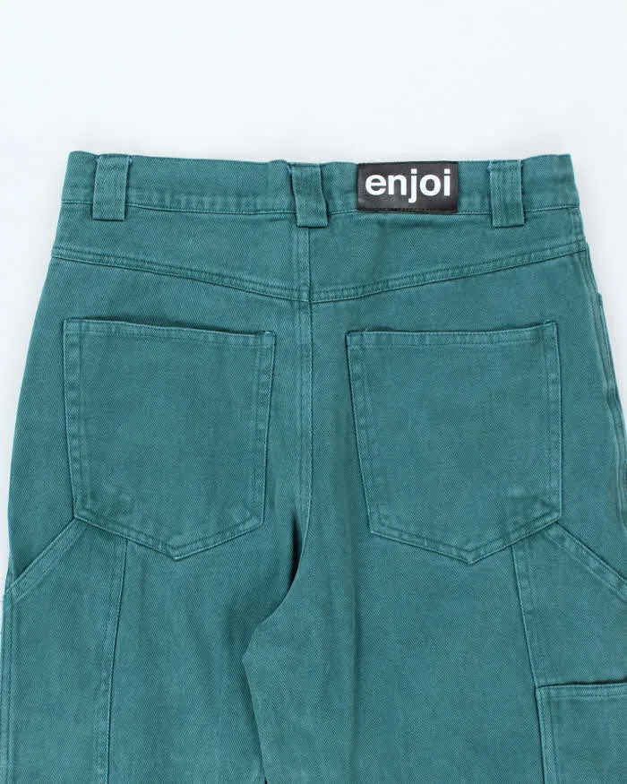 Vintage 2000's Enjoi Skateboards Wide Leg Green Denim Jeans - W32 L27 sold by Rokit product image thumbnail 4