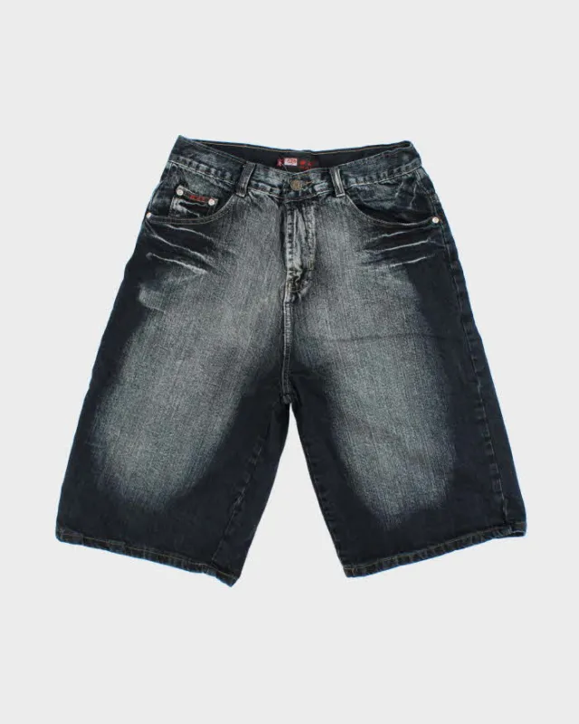 Vintage Y2K W&Y Overdyed Dark Wash Denim Shorts - W30 L11 sold by Rokit