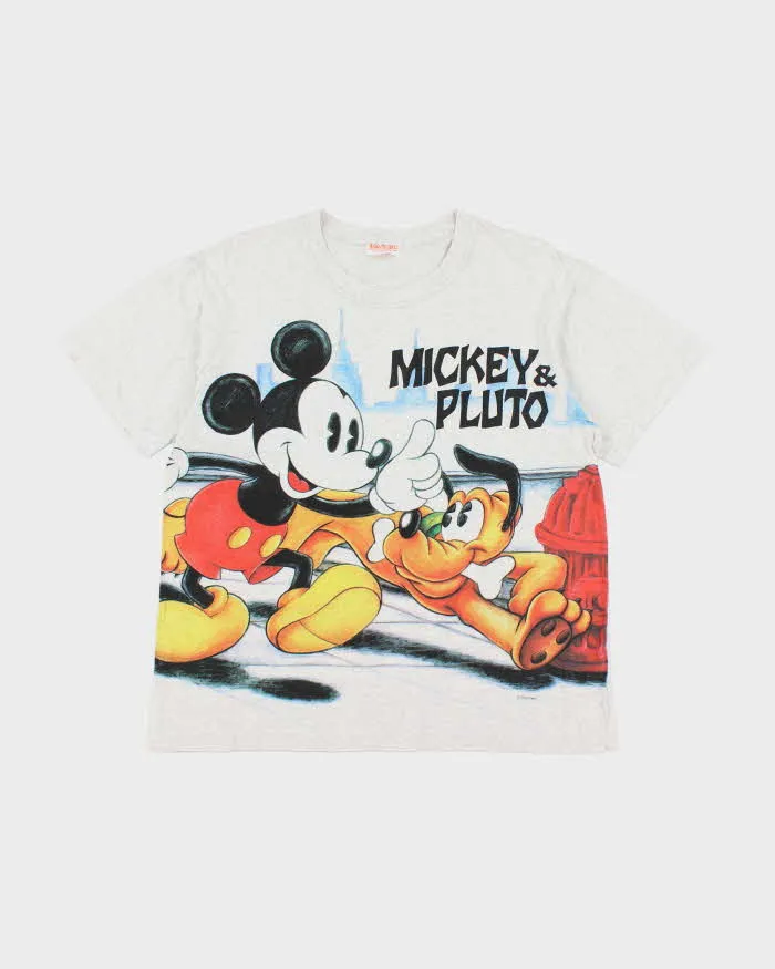 Vintage 90's Disney Mickey Mouse & Pluto Graphic T-Shirt - M sold by Rokit
