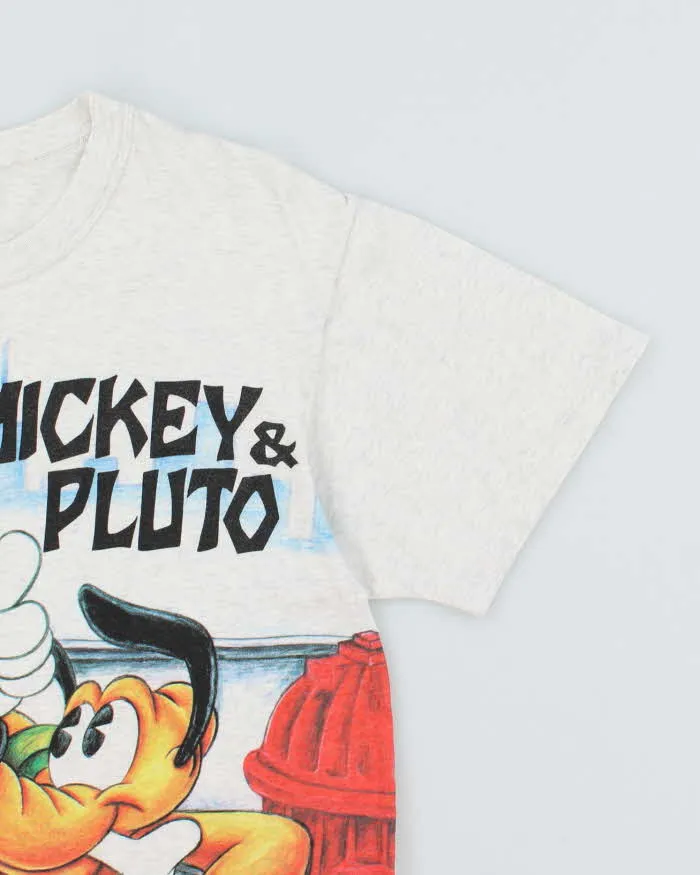Vintage 90's Disney Mickey Mouse & Pluto Graphic T-Shirt - M sold by Rokit product image thumbnail 4