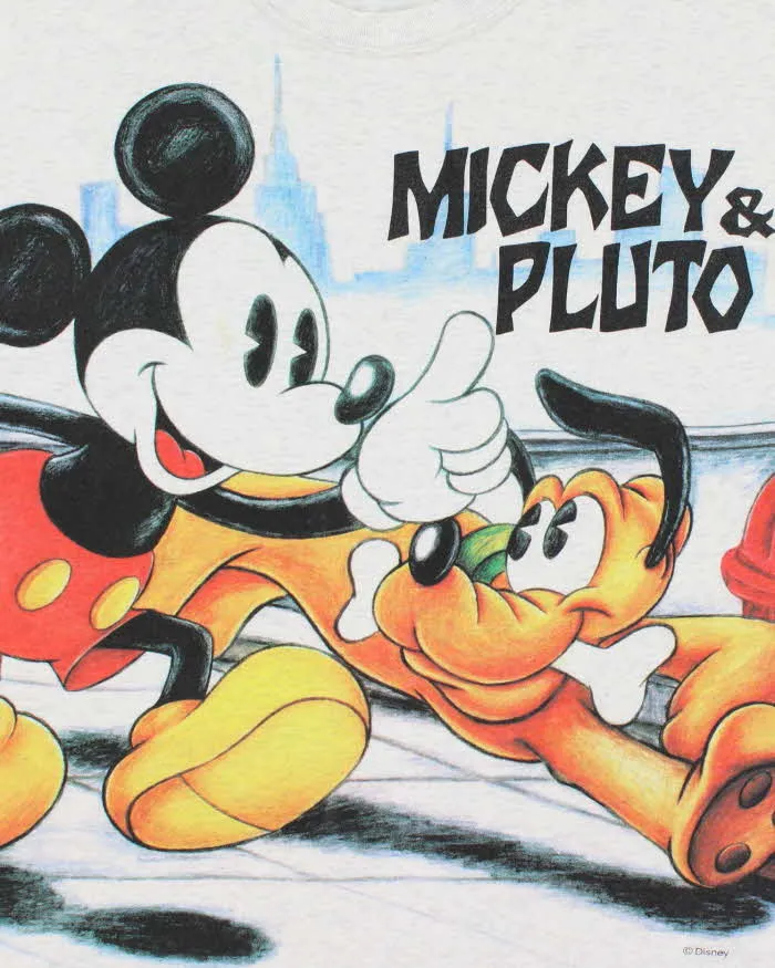Vintage 90's Disney Mickey Mouse & Pluto Graphic T-Shirt - M sold by Rokit product image thumbnail 3