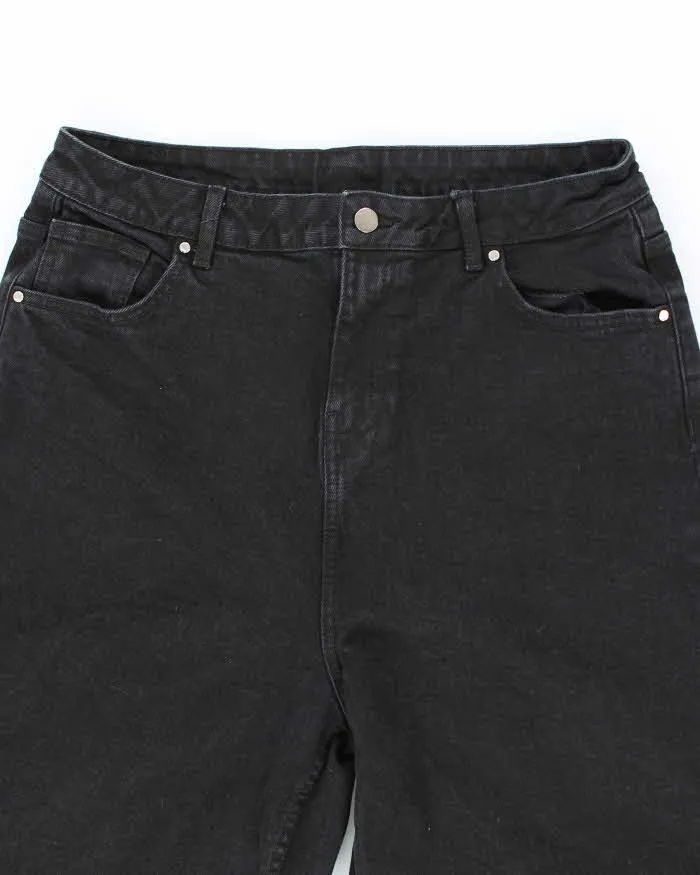 Vintage Y2K Neon Ultra Wide Leg Black Wash Denim Jeans - W30 L25 sold by Rokit product image thumbnail 3