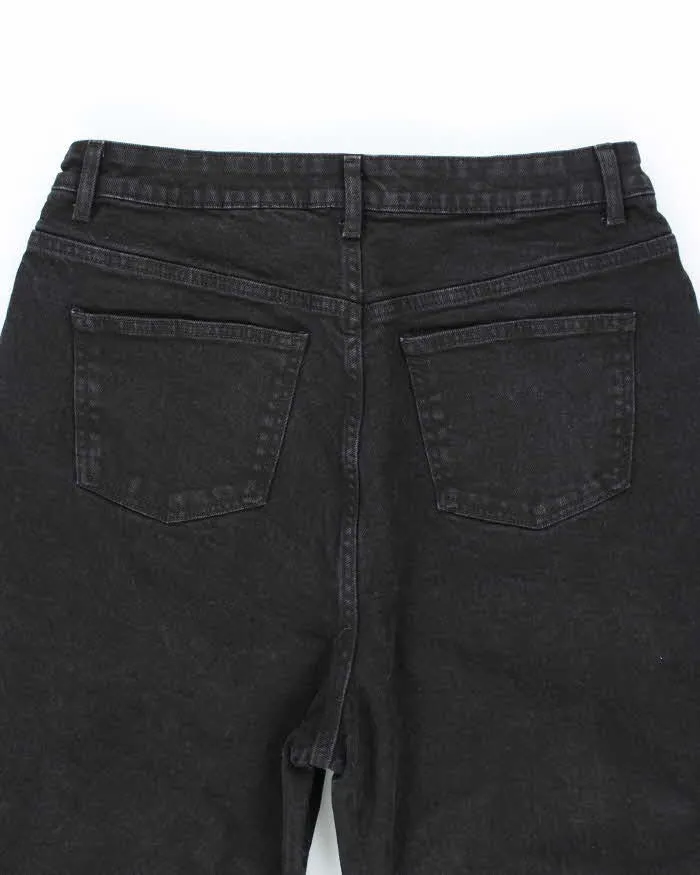 Vintage Y2K Neon Ultra Wide Leg Black Wash Denim Jeans - W30 L25 sold by Rokit product image thumbnail 4