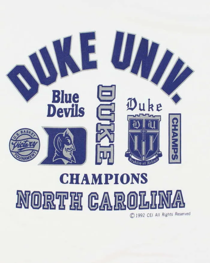 Vintage 90's Duke University Graphic Long Sleeve T-Shirt - M sold by Rokit product image thumbnail 3