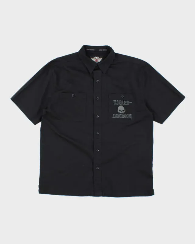 Vintage Harley Davidson Embroidered Shirt - L sold by Rokit