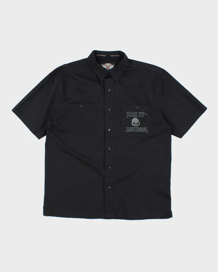 Vintage Harley Davidson Embroidered Shirt - L sold by Rokit