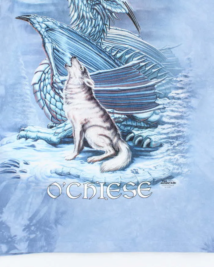 Vintage Y2K The Mountain Wolf & Dragon Graphic T-Shirt - L sold by Rokit product image thumbnail 3