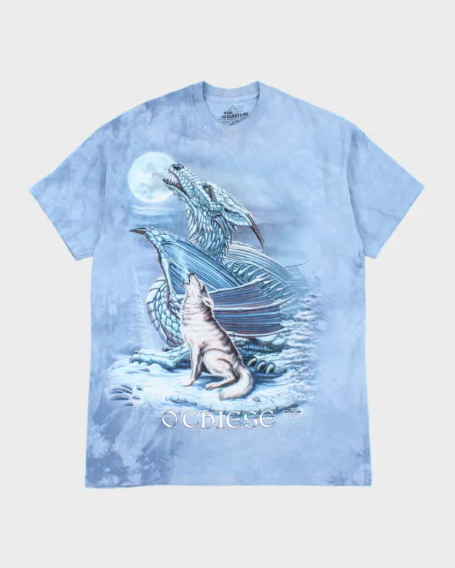 Vintage Y2K The Mountain Wolf & Dragon Graphic T-Shirt - L sold by Rokit