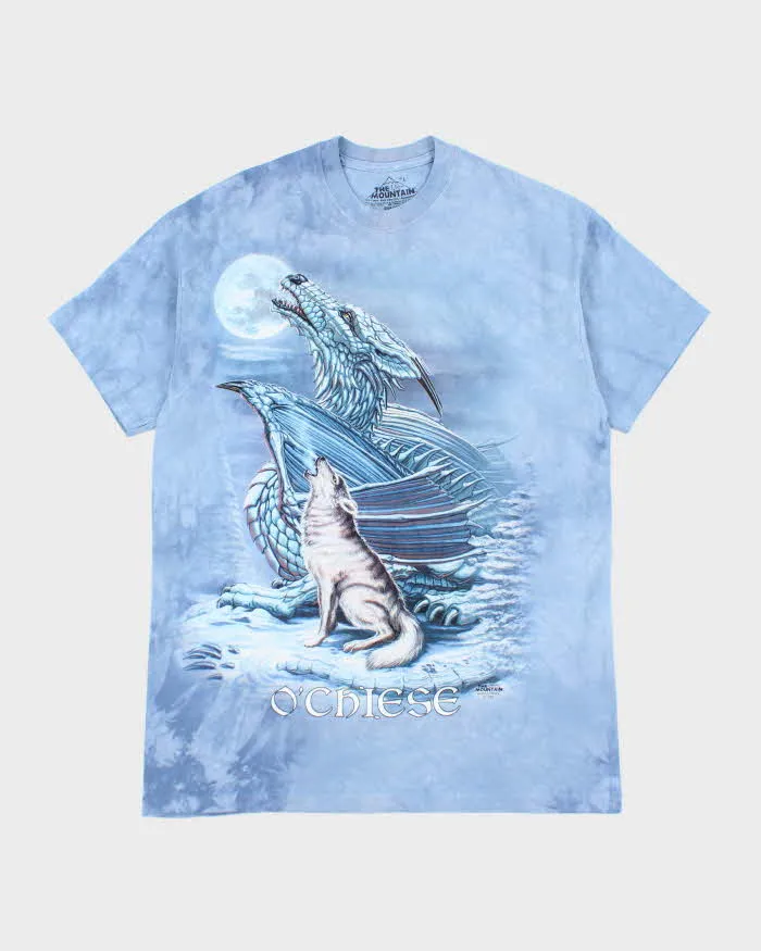 Vintage Y2K The Mountain Wolf & Dragon Graphic T-Shirt - L sold by Rokit
