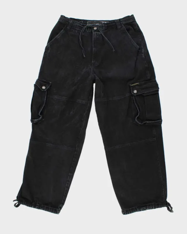 Vintage Y2K South Pole Wide Leg Drawstring Cargo Jeans - W32 L31 sold by Rokit
