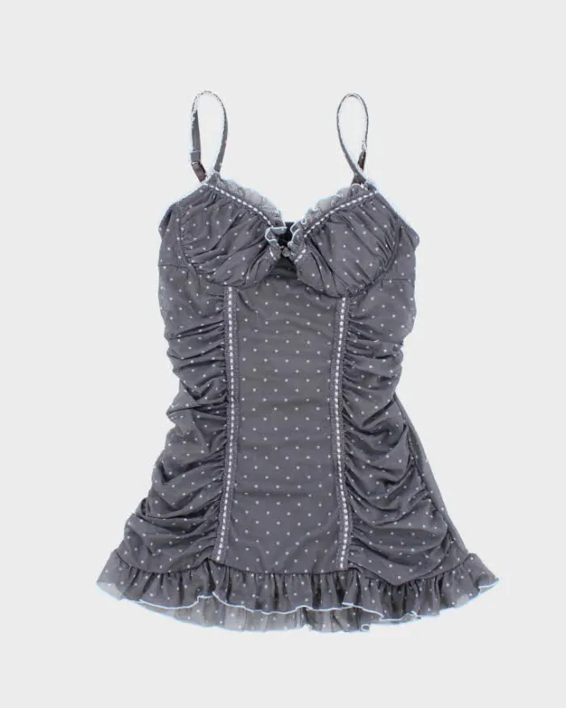 Vintage Y2k 00s La Vie En Rose Polka Dot Mesh Cami - XS sold by Rokit